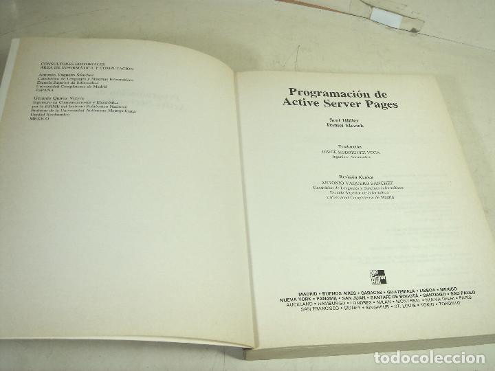 Libros de segunda mano: ACTIVE SERVER PAGES -PROGRAMACION- SCOT HOLLIER-DANIEL MEZICK-LIBRO INFORMATICA - Foto 5