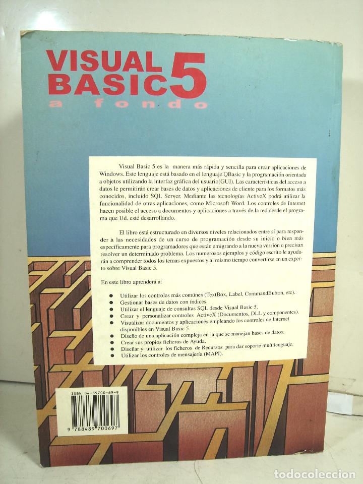 Libros de segunda mano: VISUAL BASIC 5 A FONDO -SERGIO ARBOLES -INFORBOOKS-LIBRO INFORMATICA - Foto 3