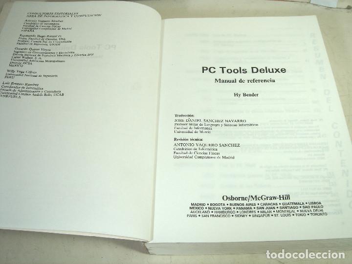 Libros de segunda mano: PC TOOLS DELUXE-MANUAL DE REFERENCIA -HY BENDER-LIBRO IFORMATICA INCLUYE VERSION 6-DE LUXE - Foto 6