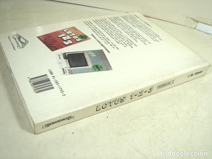 Libros de segunda mano: LOTUS 123 -VERSION 3 -J. MANUEL ALONSO -PARANINFO-LIBRO IFORMATICA - Foto 4