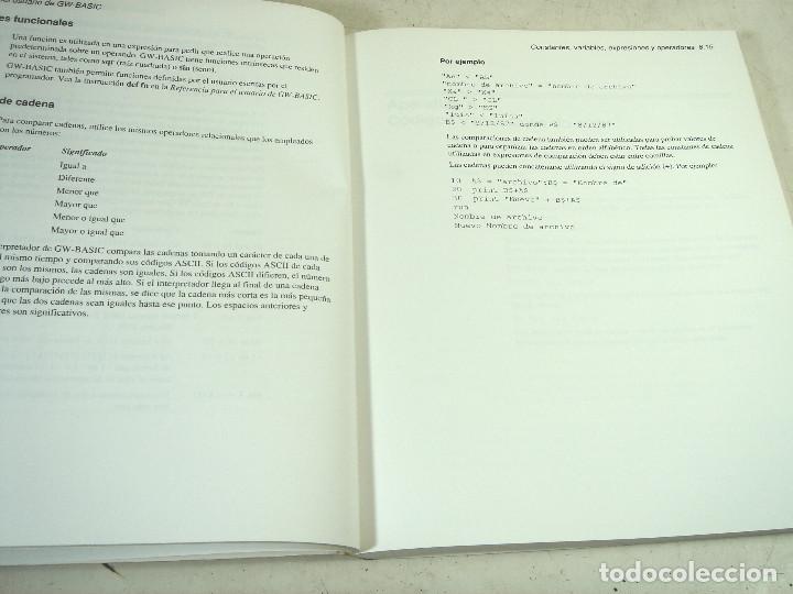 Libros de segunda mano: MICROSOFT GW BASIC-GUIA REFERENCIA DEL USUARIO -LIBRO IFORMATICA-D BASE 2 3 - Foto 7