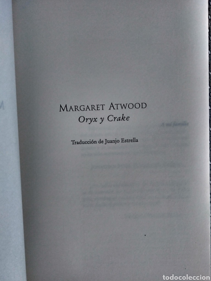Libros de segunda mano: Oryx y Crake / Margaret Atwood - Foto 2
