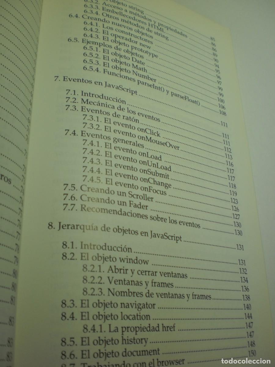 Libros de segunda mano: programaci&oacute;n en java script. &oacute;scar gonz&aacute;lez. anaya 1997 205 p&aacute;g (buen estado, leer) - Foto 5