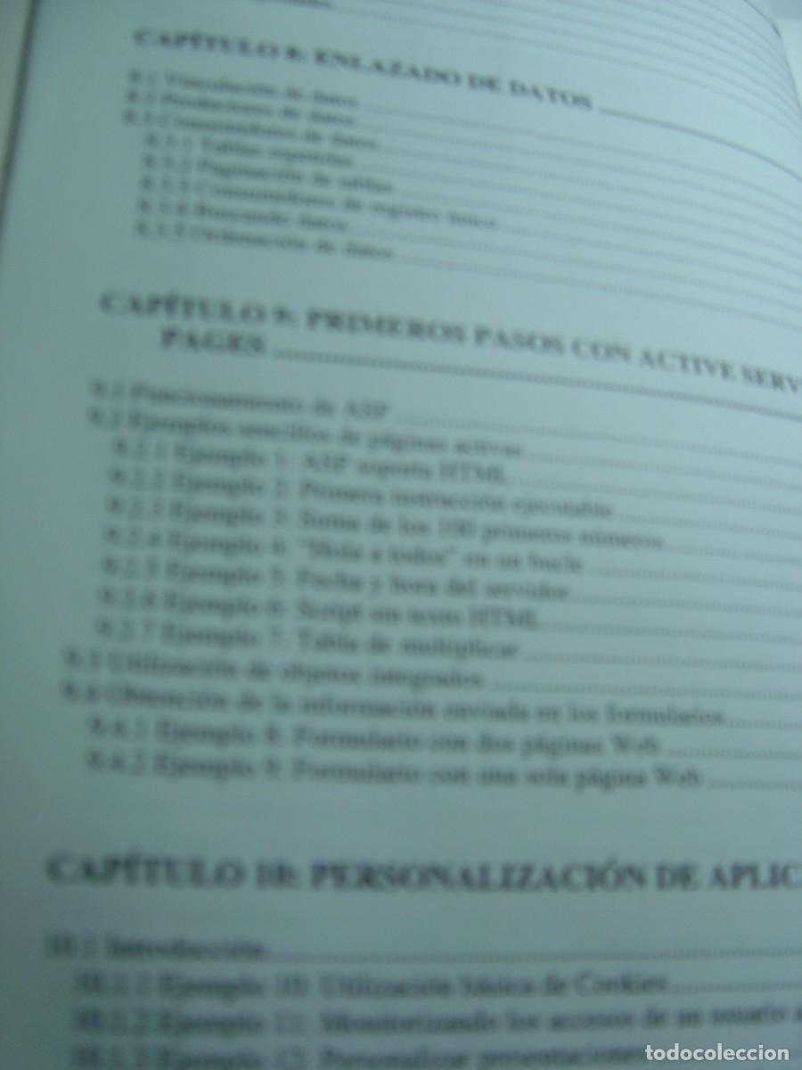 Libros de segunda mano: HTML Din&aacute;mico, ASP y JavaScript (con ejemplos) VVAA. ra-ma 1999 511 p. y diskete (buen estado) - Foto 6