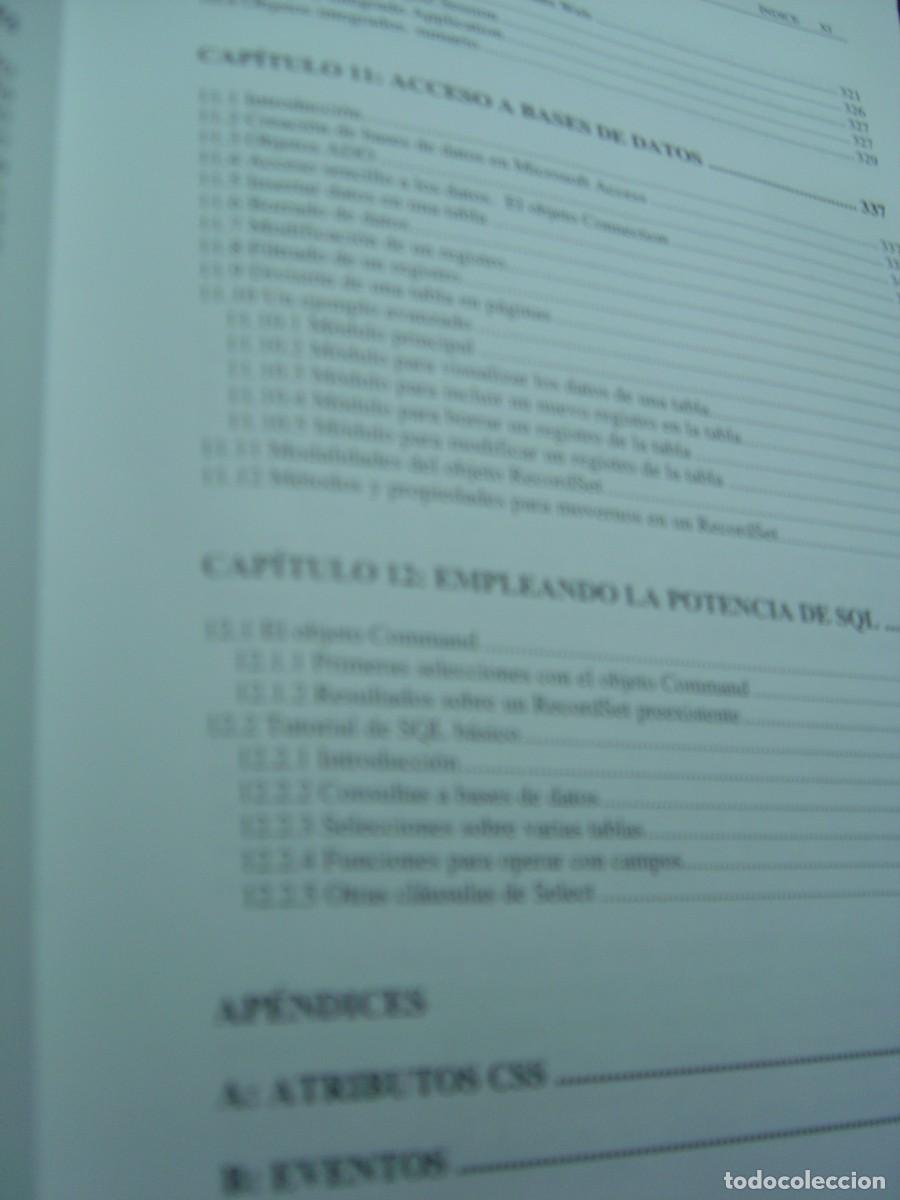 Libros de segunda mano: HTML Din&aacute;mico, ASP y JavaScript (con ejemplos) VVAA. ra-ma 1999 511 p. y diskete (buen estado) - Foto 7