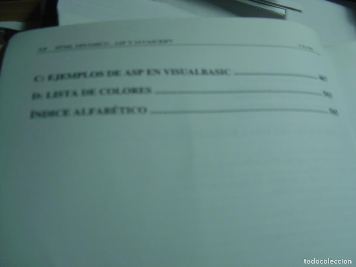 Libros de segunda mano: HTML Din&aacute;mico, ASP y JavaScript (con ejemplos) VVAA. ra-ma 1999 511 p. y diskete (buen estado) - Foto 8