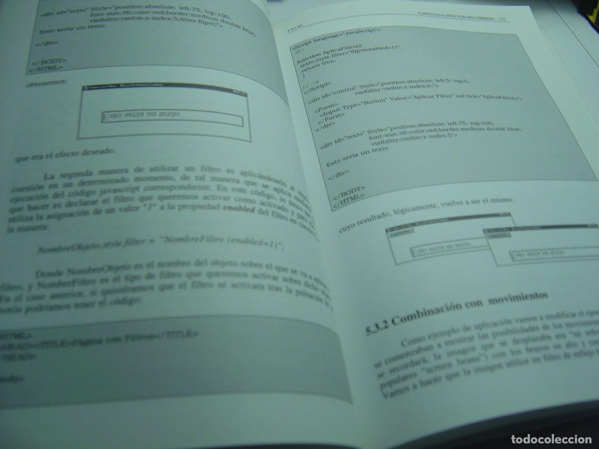 Libros de segunda mano: HTML Din&aacute;mico, ASP y JavaScript (con ejemplos) VVAA. ra-ma 1999 511 p. y diskete (buen estado) - Foto 10