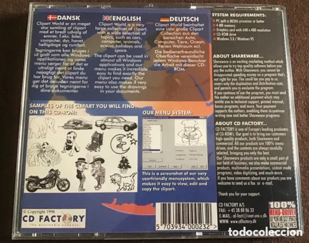 Libros de segunda mano: Disco CD-ROM. CLIPART WORLD. CD FACTORY - Foto 2