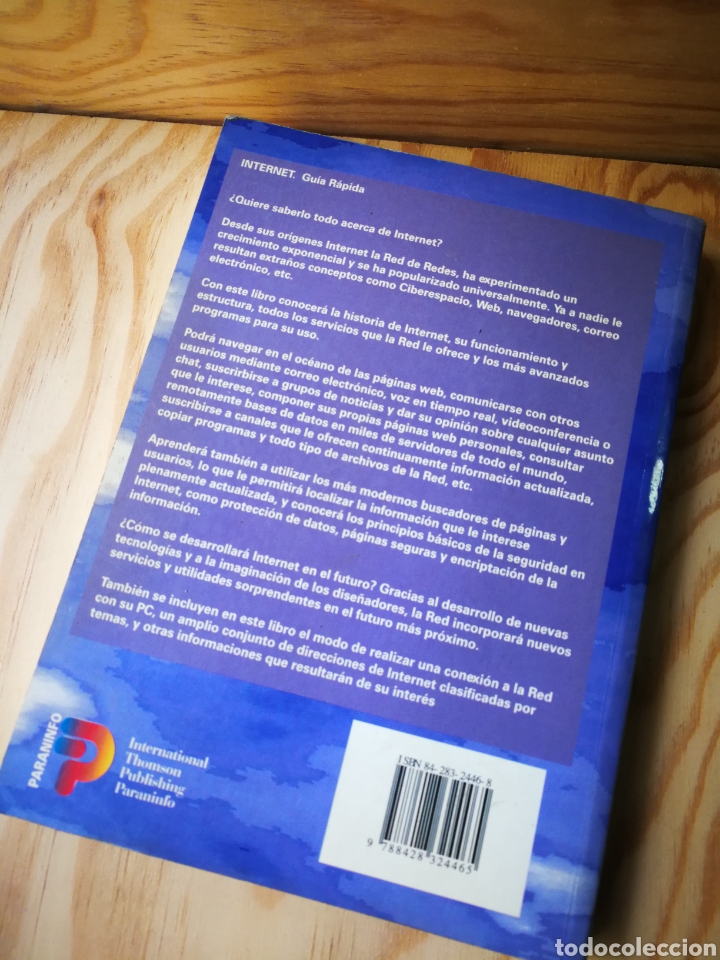 Libros de segunda mano: GU&Iacute;A R&Aacute;PIDA INTERNET (HISTORIA, FUNCIONAMIENTO Y ESTRUCTURA,...) EDITORIAL PARANINFO, 2000. - Foto 4