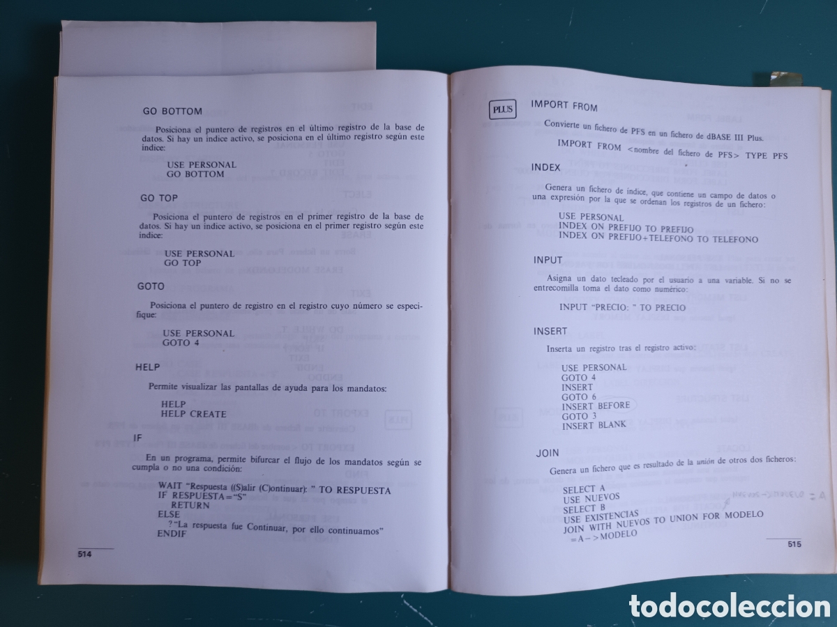 Libros de segunda mano: dBASE III Plus. Gu&iacute;a del Programador. George Tsu-der Chou. 1988 - Foto 9