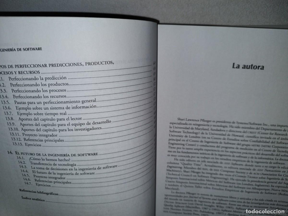 Libros de segunda mano: 45- INGENIER&Iacute;A DE SOFTWARE. TEOR&Iacute;A Y PR&Aacute;CTICA - SHARI LAWRENCE PFLEEGER - Foto 9