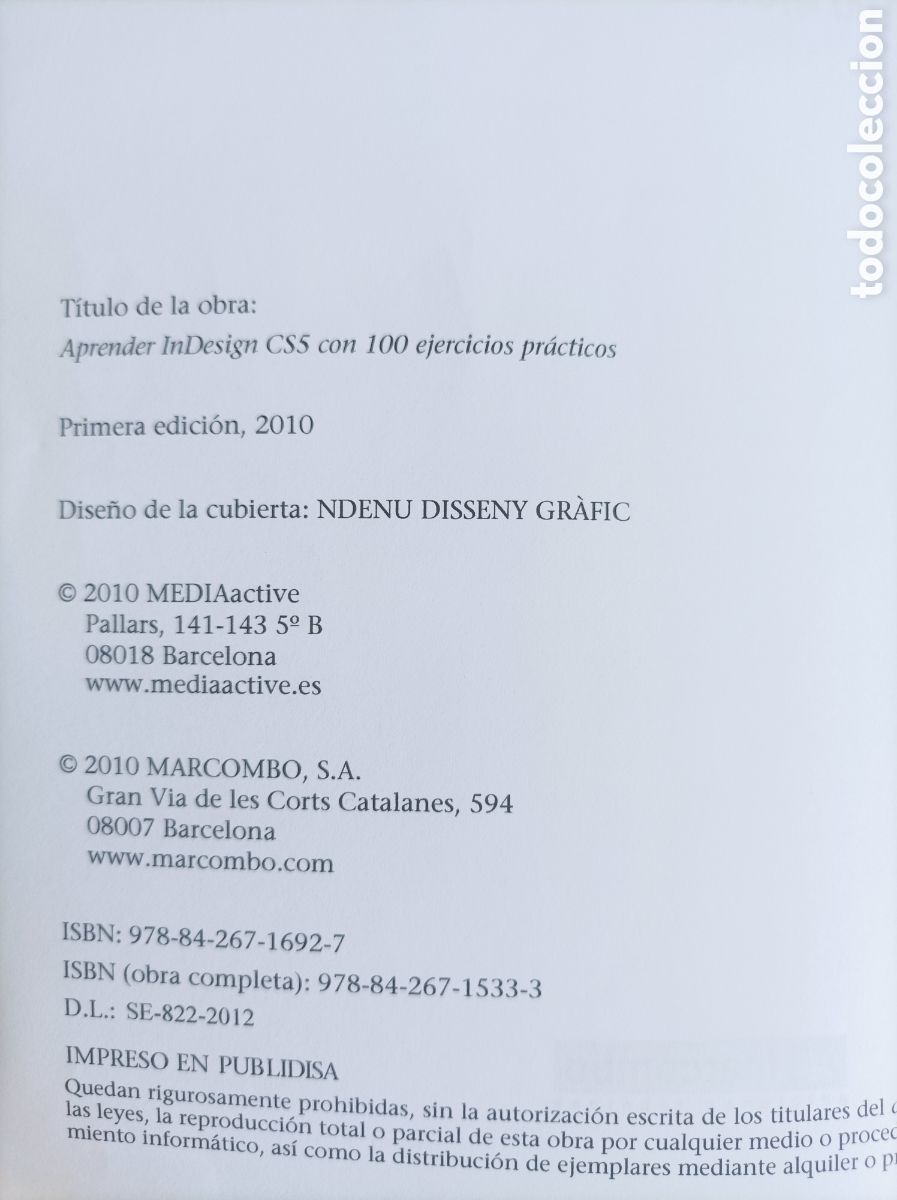 Libros de segunda mano: Aprender Indesing CS5 con 100 ejercicios pr&aacute;cticos - Foto 3