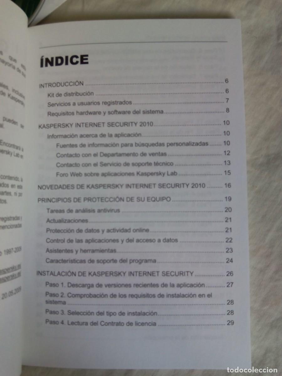 Libros de segunda mano: KASPERSKY INTERNET SECURITY 2010 / MANUAL + CD - Foto 3