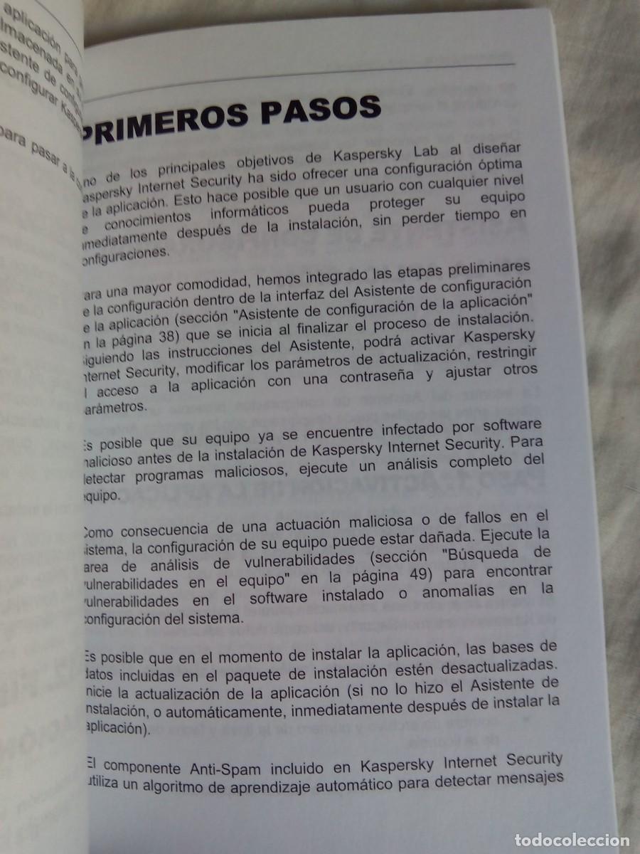 Libros de segunda mano: KASPERSKY INTERNET SECURITY 2010 / MANUAL + CD - Foto 6