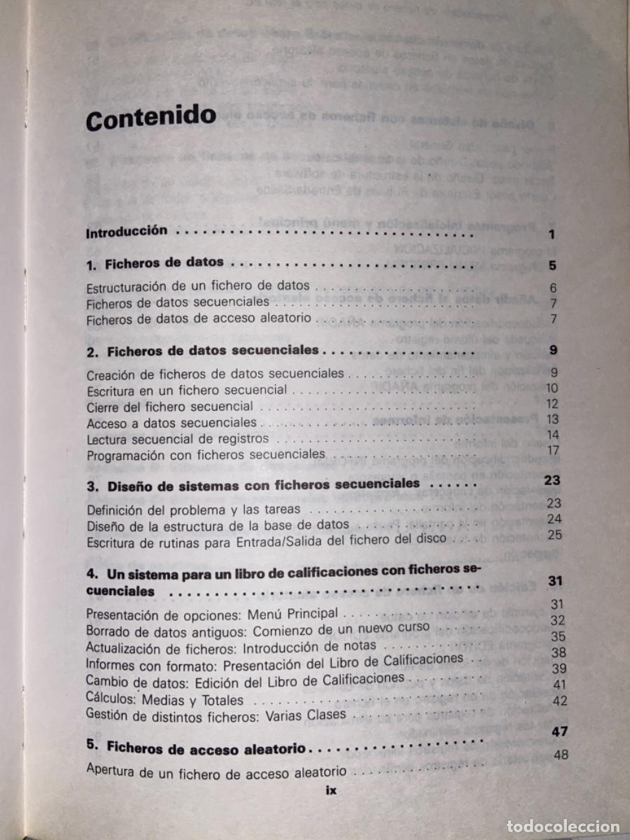 Libros de segunda mano: PROGRAMACI&Oacute;N DE FICHEROS DE DATOS PARA EL IBM PC. SIMPSON, ALAN. D&Iacute;AZ DE SANTOS. 1987. 1&ordf; EDICI&Oacute;N - Foto 2