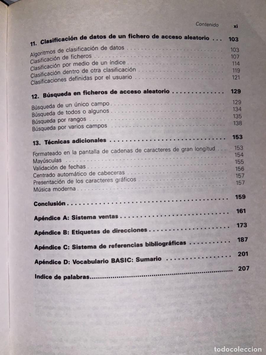 Libros de segunda mano: PROGRAMACI&Oacute;N DE FICHEROS DE DATOS PARA EL IBM PC. SIMPSON, ALAN. D&Iacute;AZ DE SANTOS. 1987. 1&ordf; EDICI&Oacute;N - Foto 4