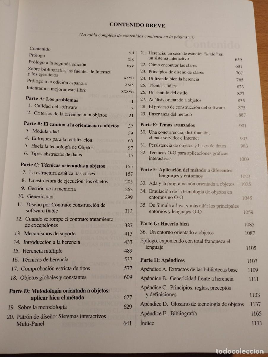 Libros de segunda mano: CONSTRUCCI&Oacute;N DE SOFTWARE ORIENTADO A OBJETOS (BERTRAND MEYER) NO INCLUYE CD - Foto 3