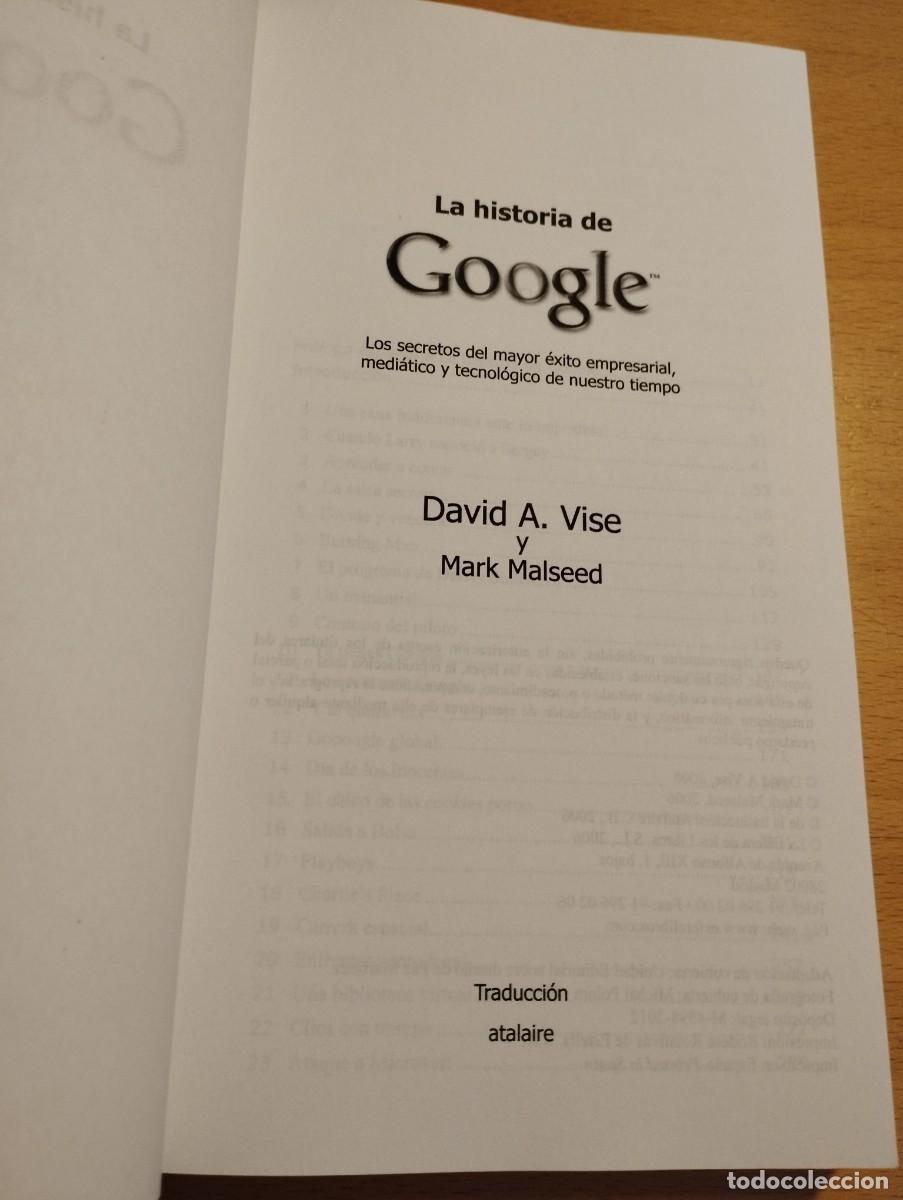 Libros de segunda mano: LA HISTORIA DE GOOGLE (DAVID A. VISE / MARK MALSEED) - Foto 2