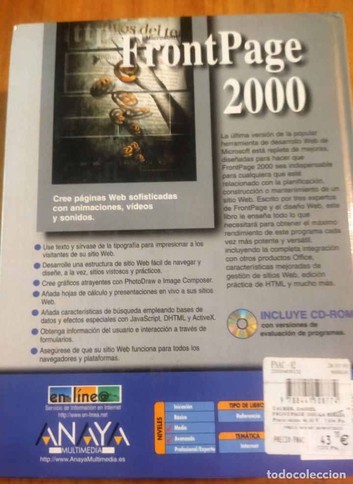 Libros de segunda mano: FRONTPAGE 2000 - CON CD - Foto 3