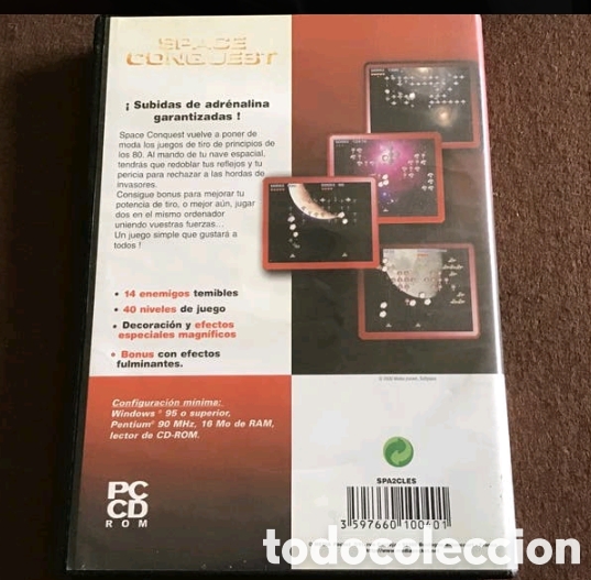 Libros de segunda mano: DISCO CD-ROM SPACE CONQUEST. Juego ARCADE - Foto 3