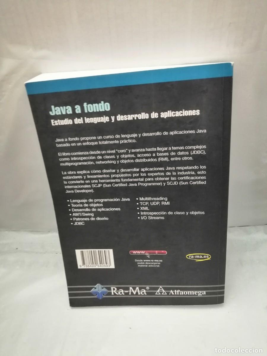 Libros de segunda mano: JAVA A FONDO: ESTUDIO DEL LENGUAJE Y DESARROLLO DE APLICACIONES - Foto 2