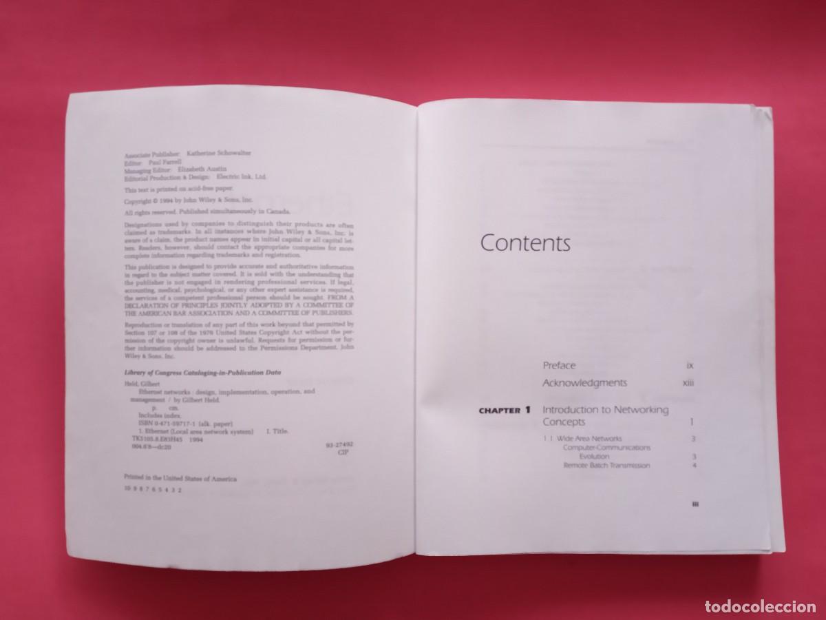 Libros de segunda mano: ETHERNET NETWORKS: DESIGN - IMPLEMENTATION - OPERATION - MANAGEMENT. GILBERT HELD. USA, 1994. - Foto 5