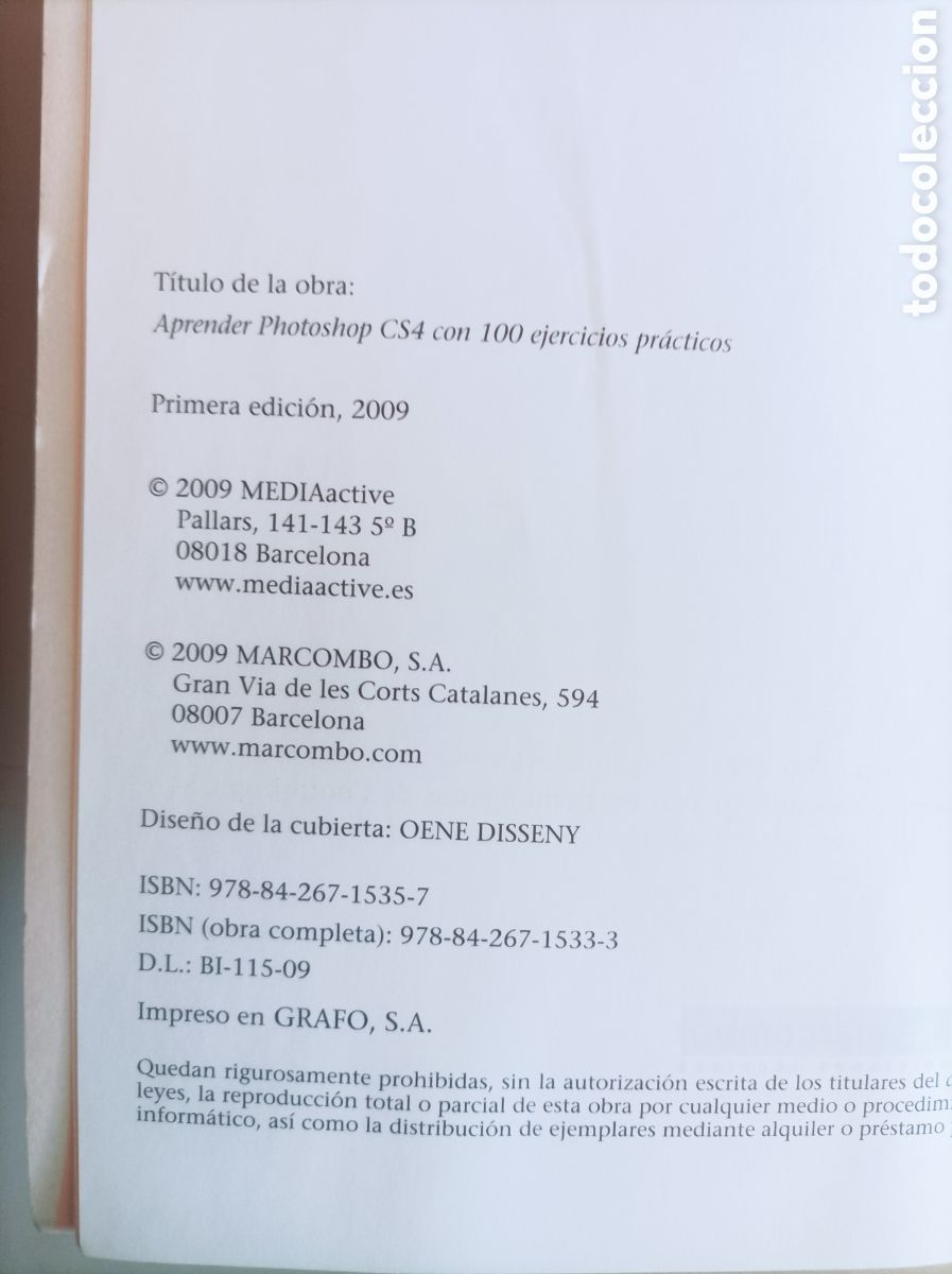 Libros de segunda mano: Aprender Photoshop CS4 con 100 ejercicios. - Foto 3