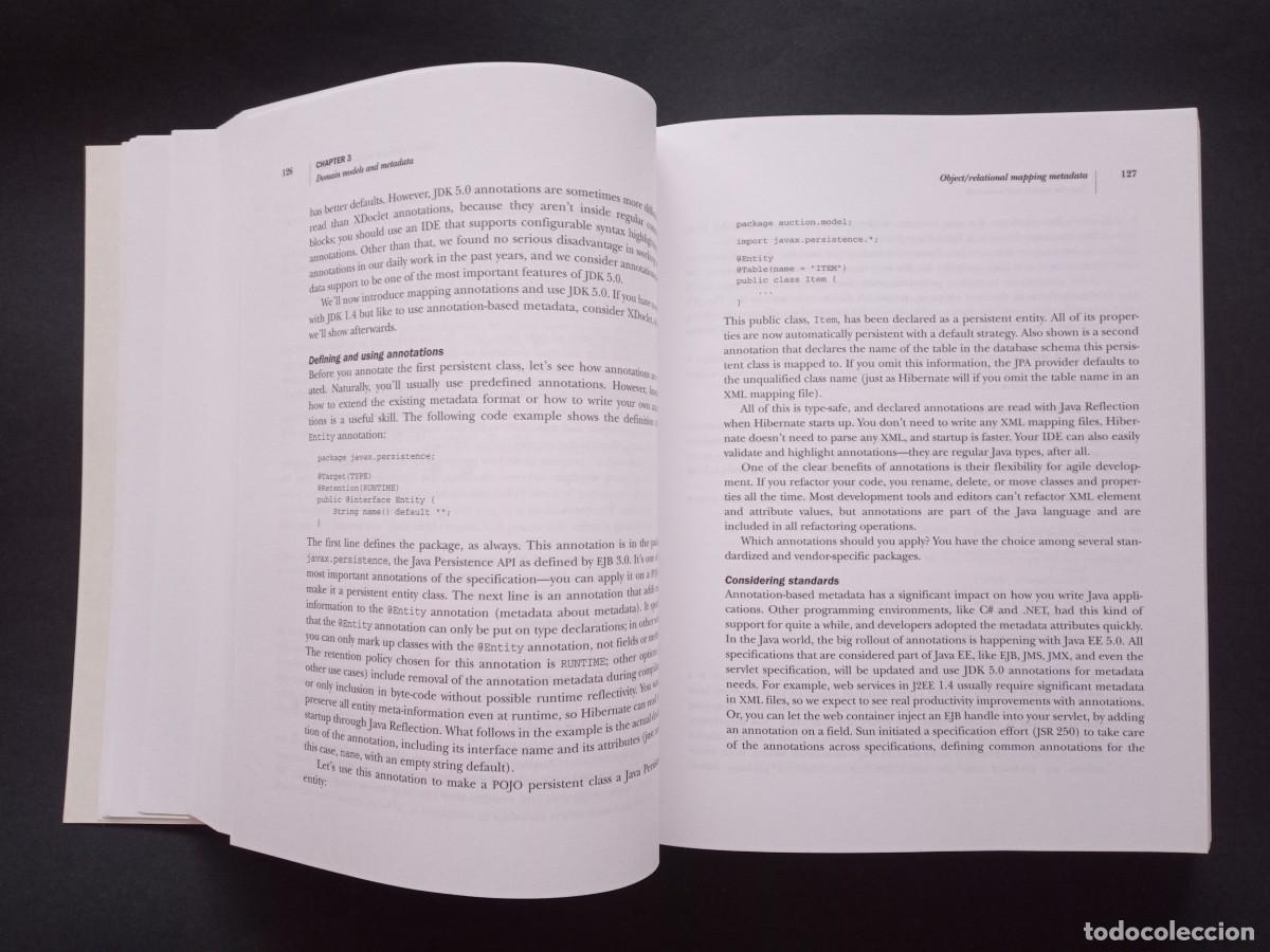 Libros de segunda mano: JAVA PERSISTENCE WITH HIBERNATE. CHRISTIAN BAUER - GAVIN KING. MANNING. REVISED EDITION, 2007. - Foto 17