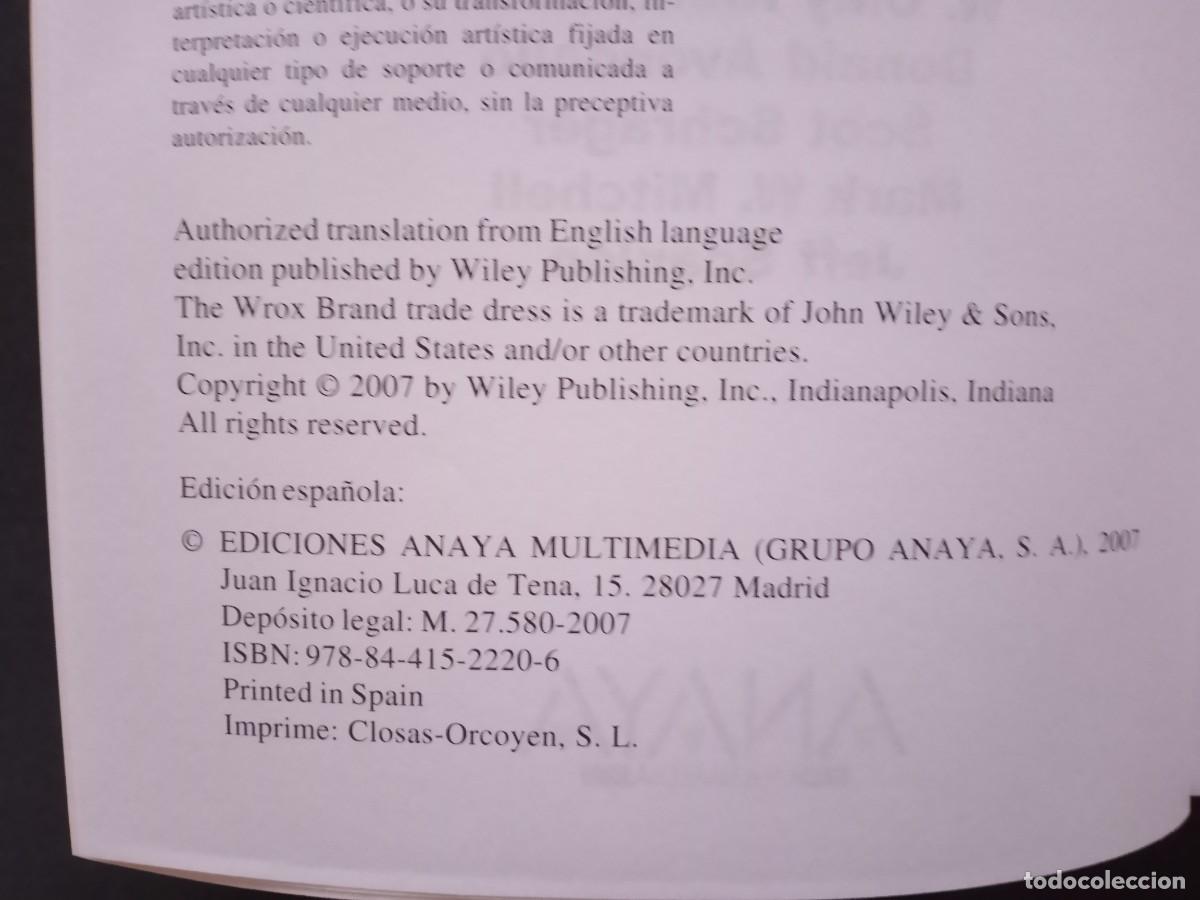 Libros de segunda mano: PROFESIONAL JAVA JDK 6 EDITION. ANAYA MULTIMEDIA/WROX. MADRID, 2007. - Foto 7