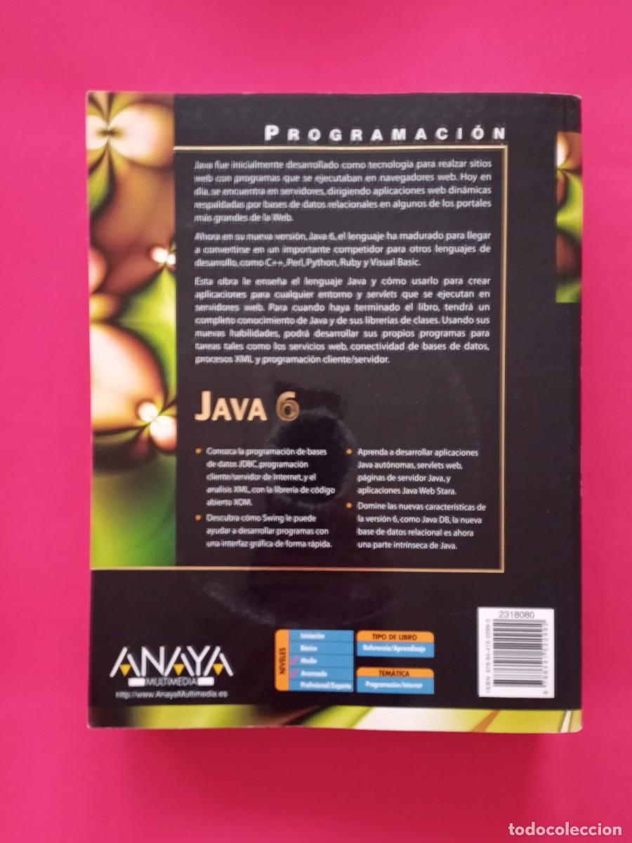 Libros de segunda mano: PROGRAMACI&Oacute;N JAVA 6. ROGERS CADENHEAD Y LAURA LEMAY. ANAYA MULTIMEDIA. MADRID, 2008. - Foto 2