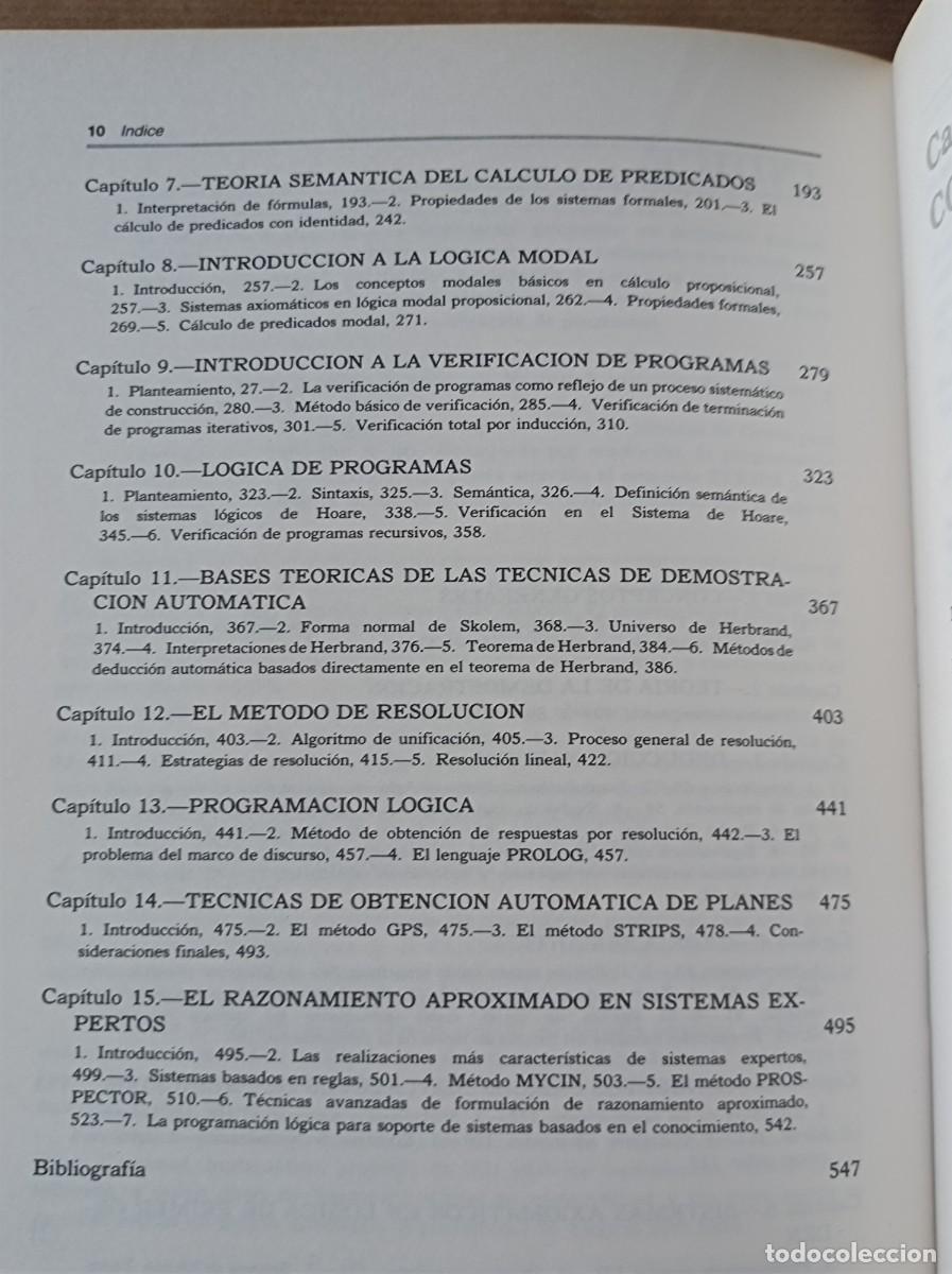 Libros de segunda mano: LIBRO L&Oacute;GICA INFORM&Aacute;TICA - JOS&Eacute; CUENA - Foto 16