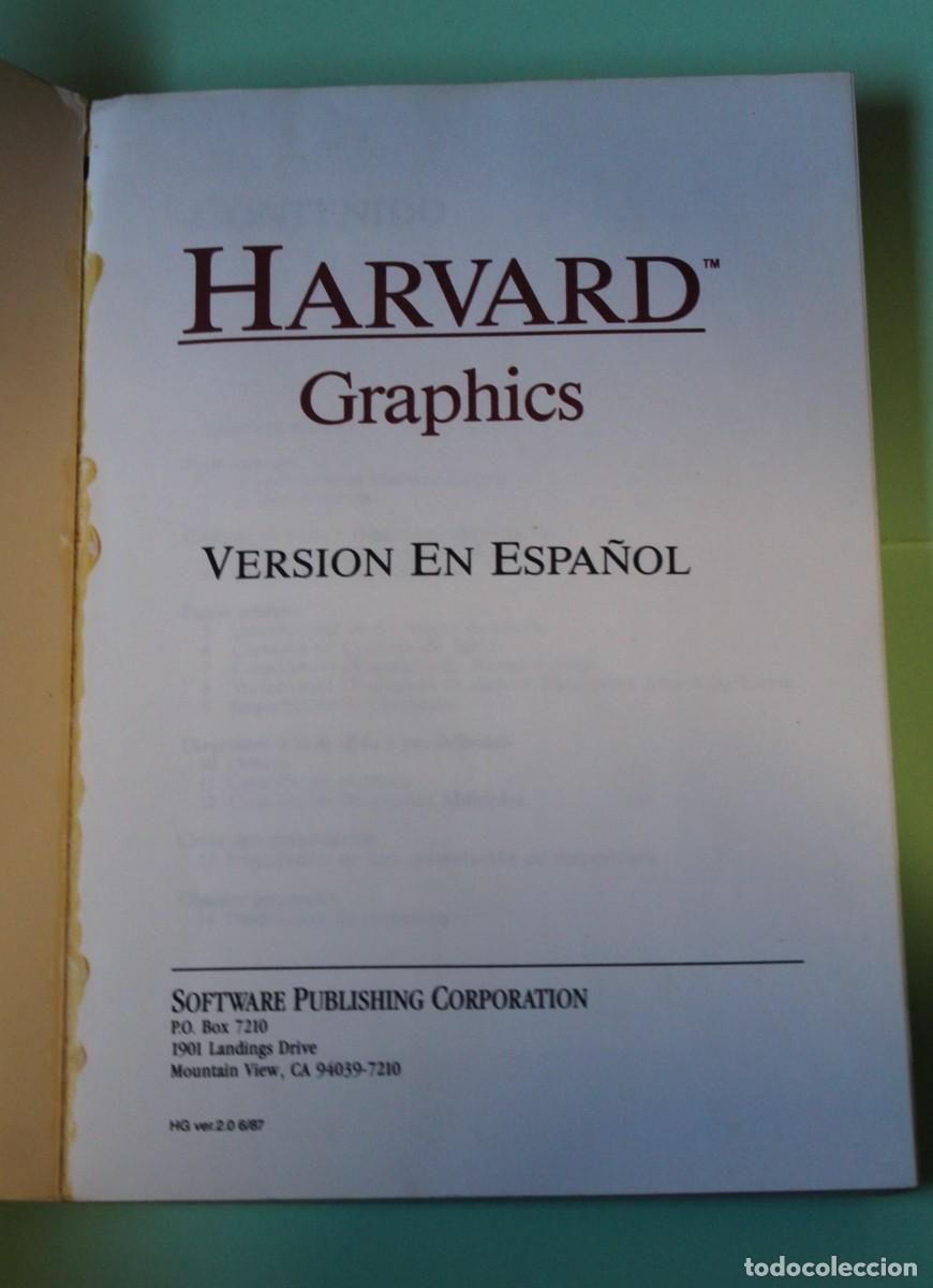 Libros de segunda mano: LIBRO DEL HARVARD GRAPHICS. VERSION EN ESPA&Ntilde;OL. PRIMERA EDICION. A&Ntilde;O 1987, TRADUCIDA EN 1988. - Foto 6