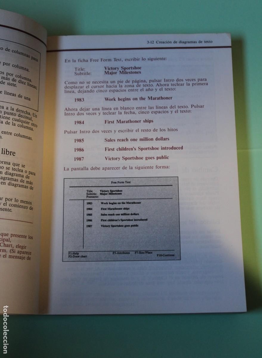 Libros de segunda mano: LIBRO DEL HARVARD GRAPHICS. VERSION EN ESPA&Ntilde;OL. PRIMERA EDICION. A&Ntilde;O 1987, TRADUCIDA EN 1988. - Foto 7