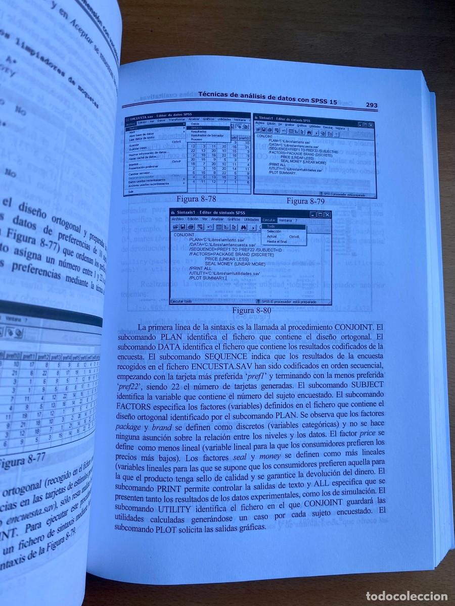 Libros de segunda mano: T&eacute;cnicas de an&aacute;lisis de datos con SPSS 15, de C&eacute;sar P&eacute;rez - Foto 3