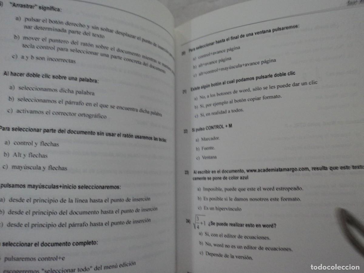 Libros de segunda mano: test de informatica vol. 1 - Academia Tamargo S. L. - Foto 4