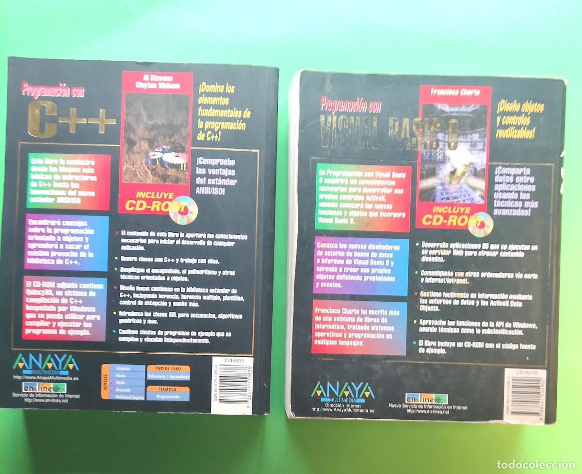 Libros de segunda mano: PROGRAMACION EN C /C++ - + CD ** PROGRAMACION CON VISUAL BASIC 6 ** ANAYA - Foto 2