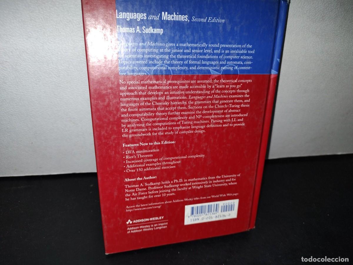 Libros de segunda mano: 68- LANGUAGES AND MACHINES. SECOND EDITION - THOMAS A. SUDKAMP - 1998 - Foto 3