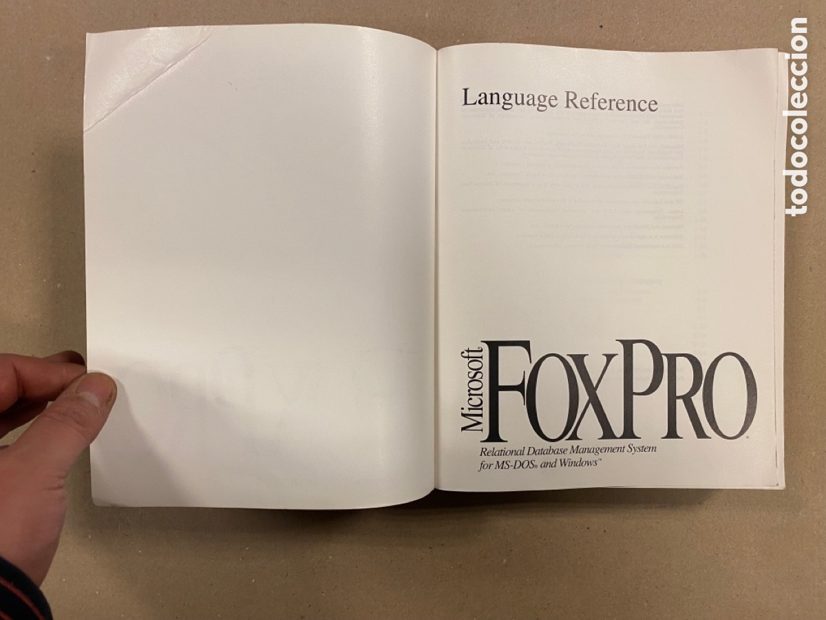 Libros de segunda mano: MICROSOFT FOXPRO, REALTIONAL DATABASE MANAGEMENT SYSTEM FOR MS-DOS AND WINDOWS (1993) - Foto 2