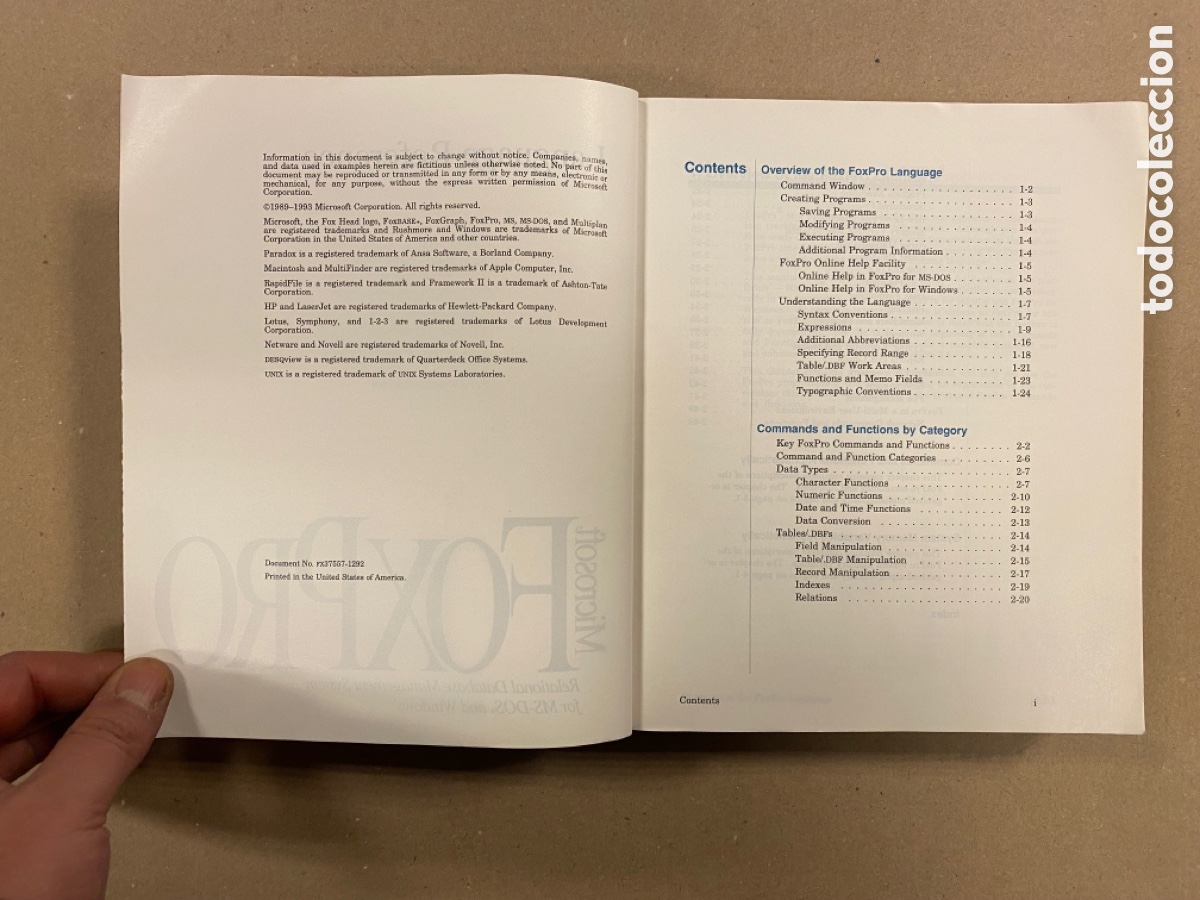 Libros de segunda mano: MICROSOFT FOXPRO, REALTIONAL DATABASE MANAGEMENT SYSTEM FOR MS-DOS AND WINDOWS (1993) - Foto 3