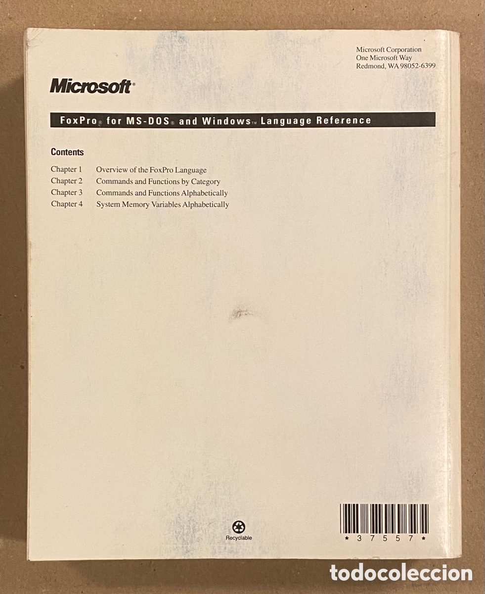 Libros de segunda mano: MICROSOFT FOXPRO, REALTIONAL DATABASE MANAGEMENT SYSTEM FOR MS-DOS AND WINDOWS (1993) - Foto 10