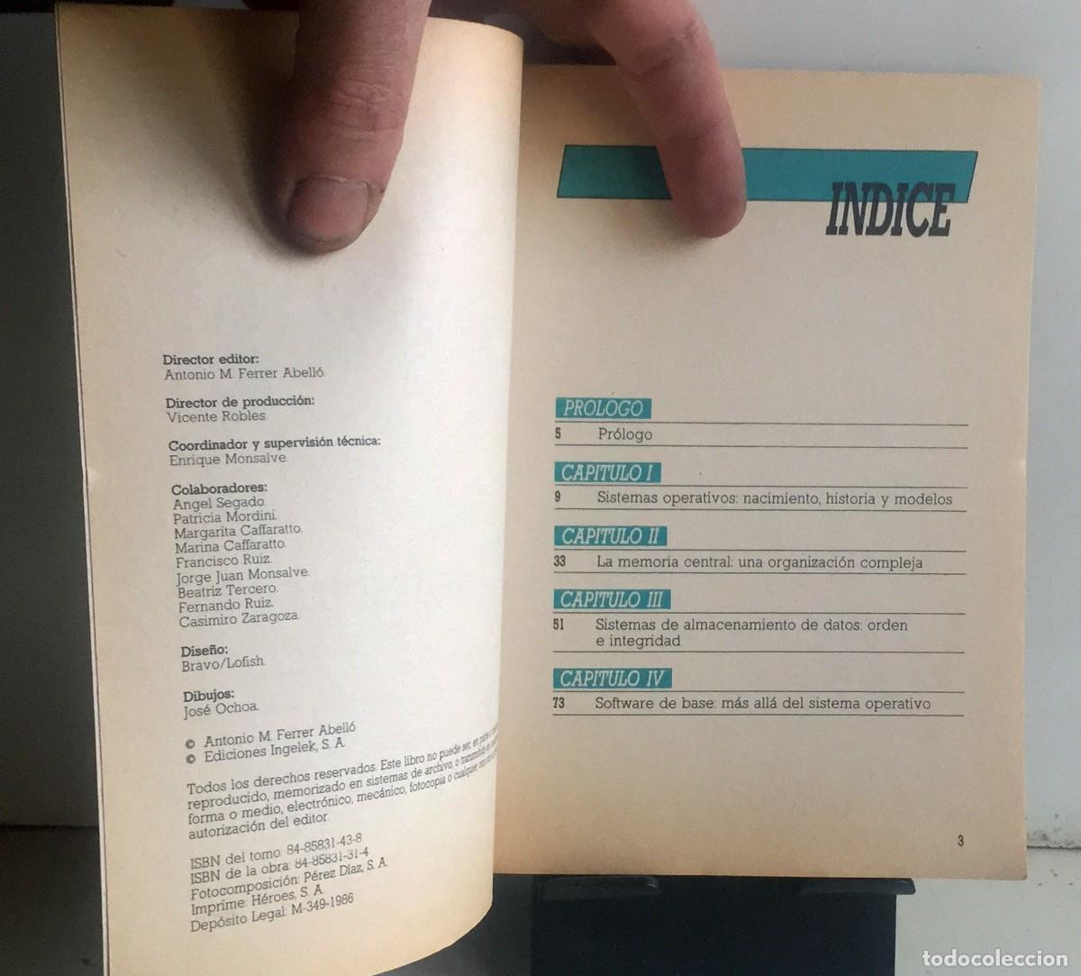 Libros de segunda mano: BIBLIOTECA B&Aacute;SICA DE INFORM&Aacute;TICA. N&ordm; 10. Sistemas operativos y software de base - Foto 3