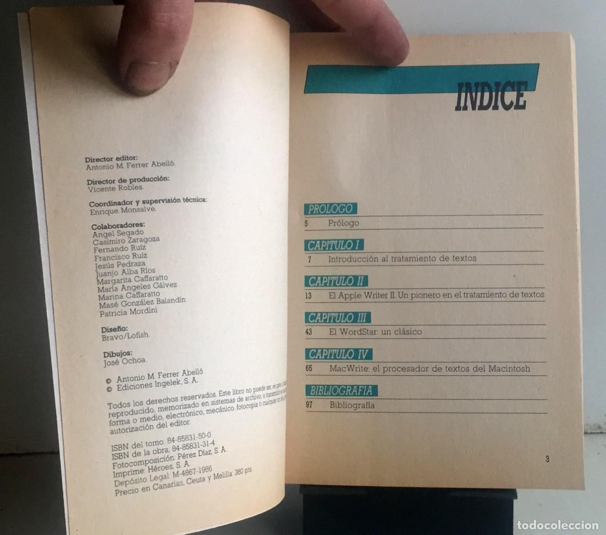 Libros de segunda mano: BIBLIOTECA B&Aacute;SICA DE INFORM&Aacute;TICA. N&ordm; 16. Tratamiento de textos - Foto 3