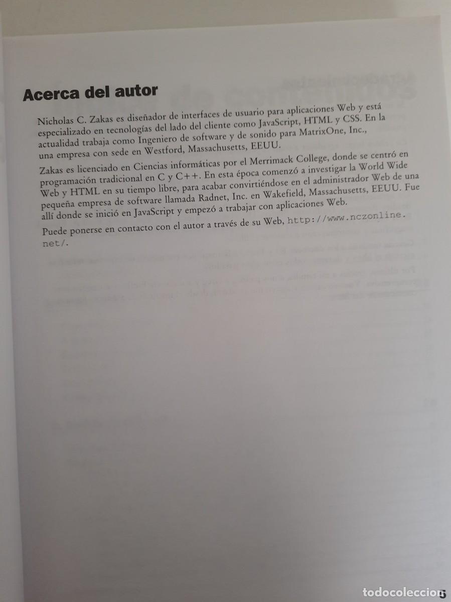 Libros de segunda mano: PROFESIONAL JAVASCRIPT PARA DESARROLLADORES WEB. NICHOLAS C. ZAKAS. EDITORIAL ANAYA WROX - Foto 6