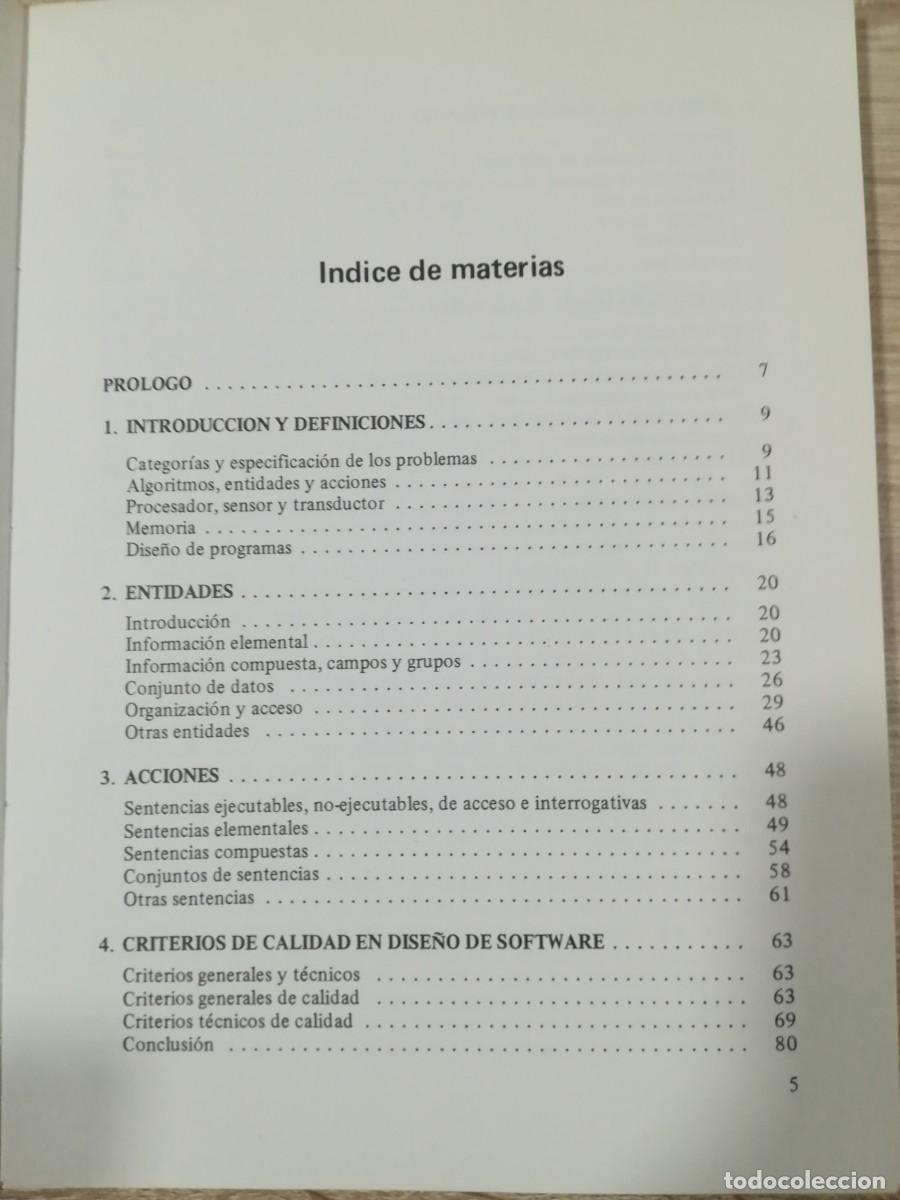 Libros de segunda mano: LIBRO INGENIER&Iacute;A DEL SOFTWARE, M. THORIN, PARANINFO S.A. 1&ordf; EDICI&Oacute;N A&Ntilde;O 1987. - Foto 6