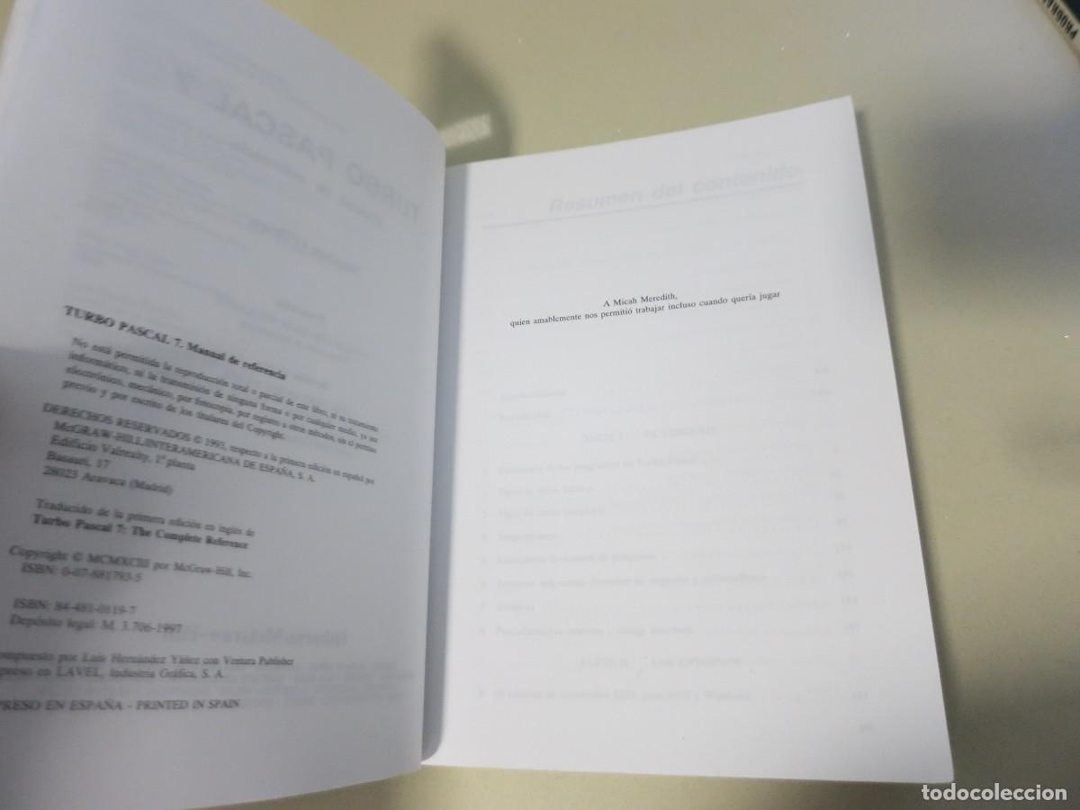 Libros de segunda mano: TURBO PASCAL 7 MCGRAW HILL MANUAL DE REFERENCIA BRIEN STEVE STEPHEN - Foto 3
