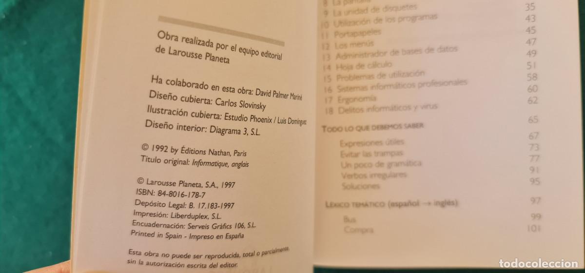 Libros de segunda mano: LIBRO INGLES PARA LA INFORMATICA (1997) DENIS SAVATTIER - LAROUSSE - Foto 4