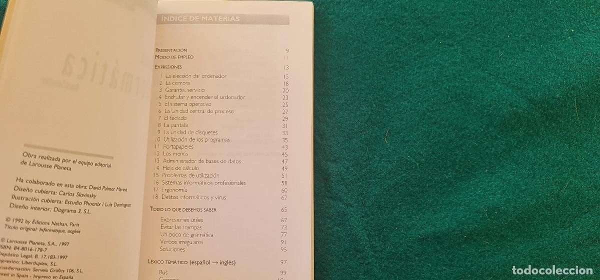 Libros de segunda mano: LIBRO INGLES PARA LA INFORMATICA (1997) DENIS SAVATTIER - LAROUSSE - Foto 5