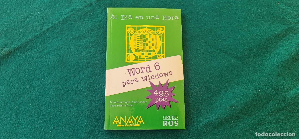 Libros de segunda mano: LIBRO WORD 6 PARA WINDOWS (1995) ANAYA MULTIMEDIA - Foto 1