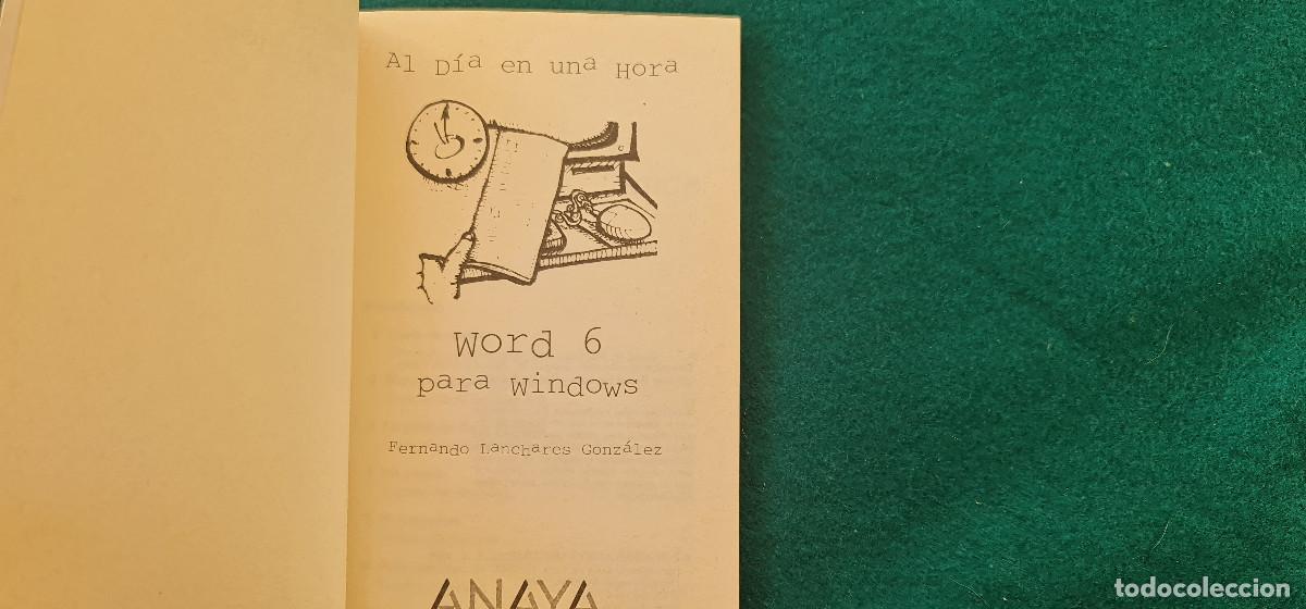 Libros de segunda mano: LIBRO WORD 6 PARA WINDOWS (1995) ANAYA MULTIMEDIA - Foto 3