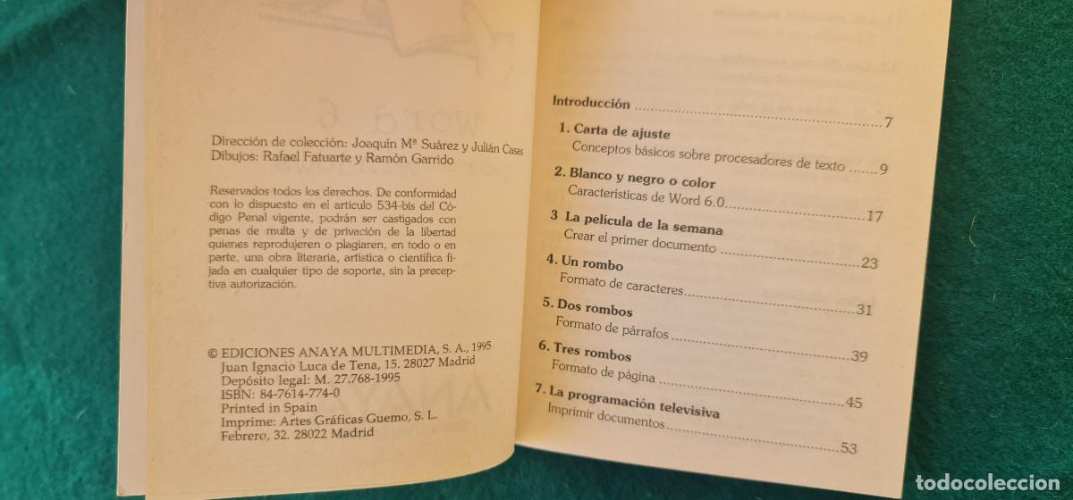 Libros de segunda mano: LIBRO WORD 6 PARA WINDOWS (1995) ANAYA MULTIMEDIA - Foto 4
